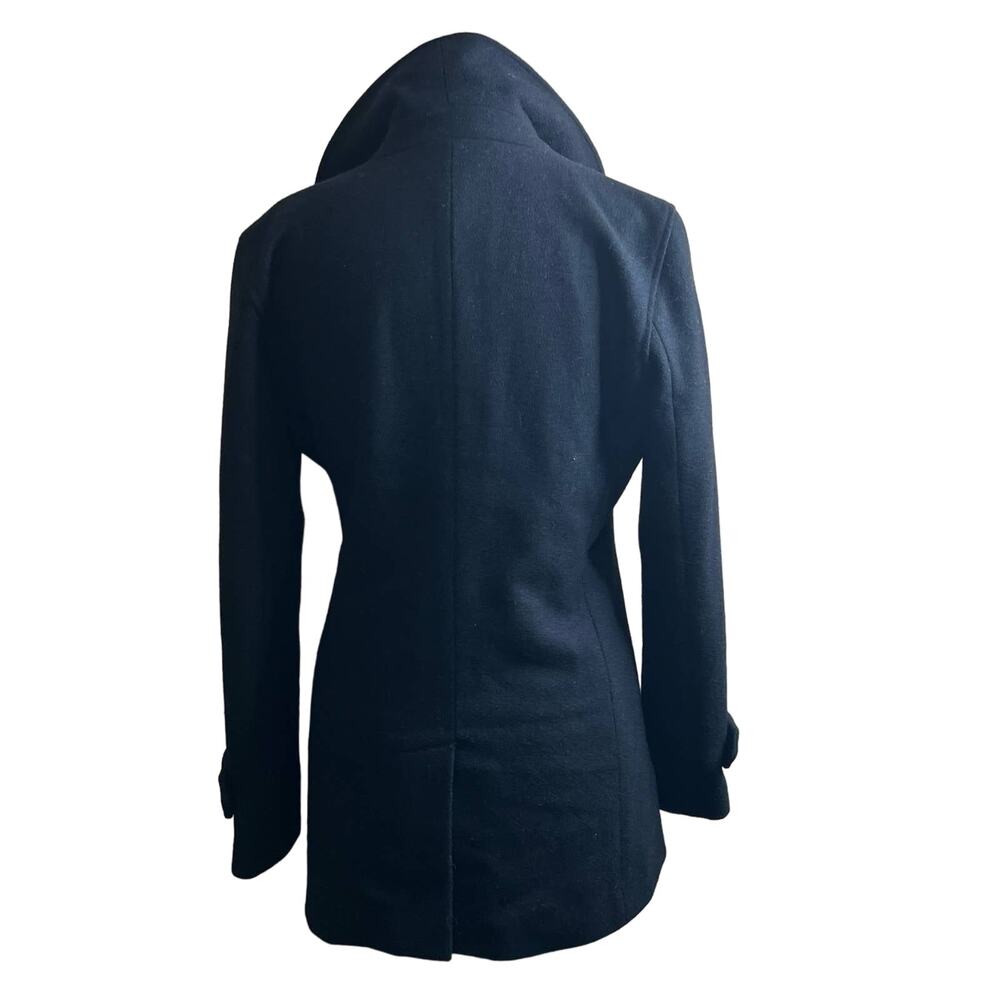 Gap‎ Black Recycled Wool Double Button Coat Women's S - Picture 5 of 9